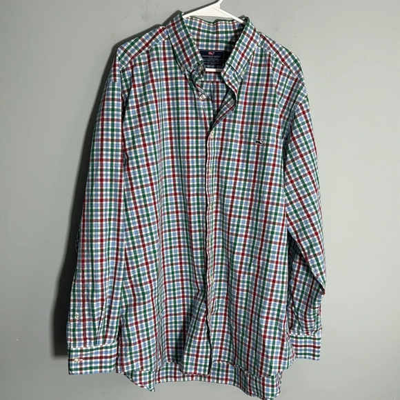 Vineyard Vines Classic Fit Tucker Shep & Ian Button Down LS Plaid Shirt Sz XL - Picture 9 of 9